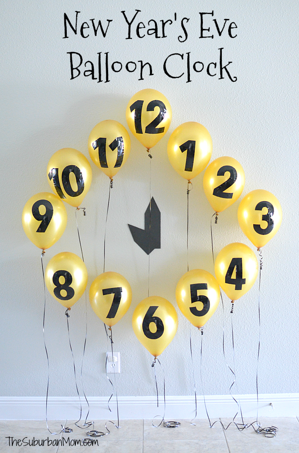 New Year's Eve Balloon Clock