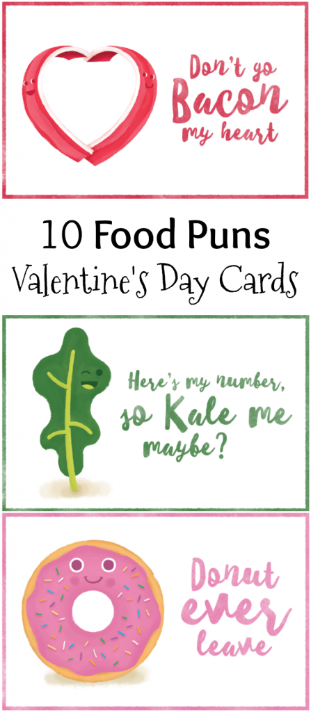 10 Food Pun Valentine's Day Cards