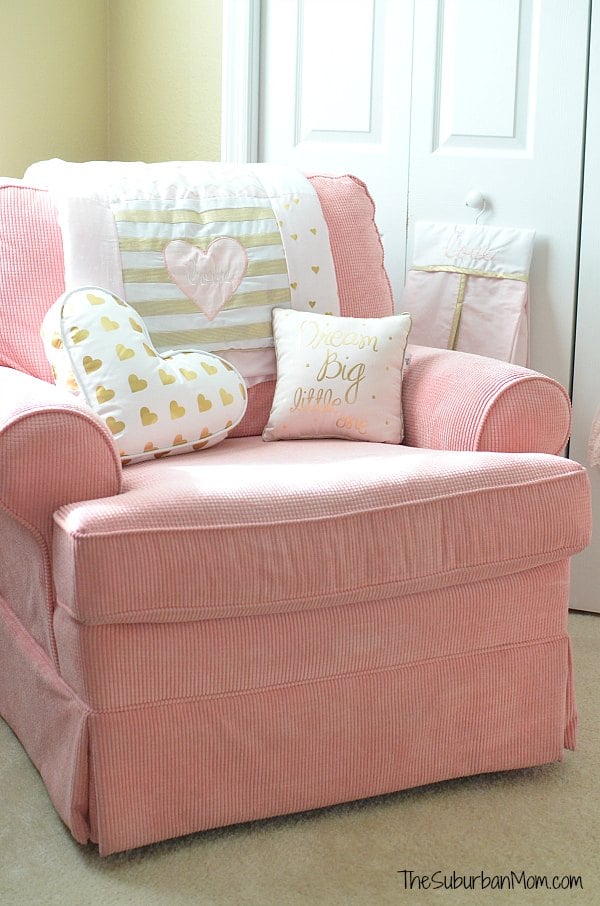 Pink Gold Nursery Chair
