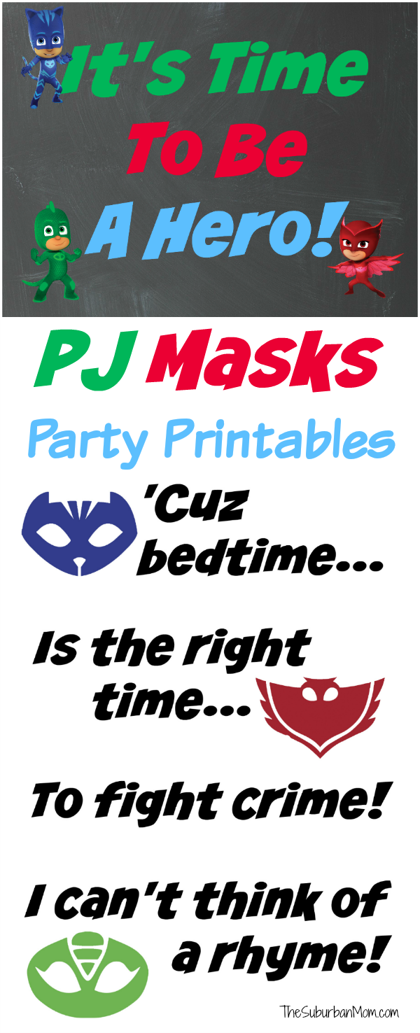 PJ Masks Printable Party Decorations