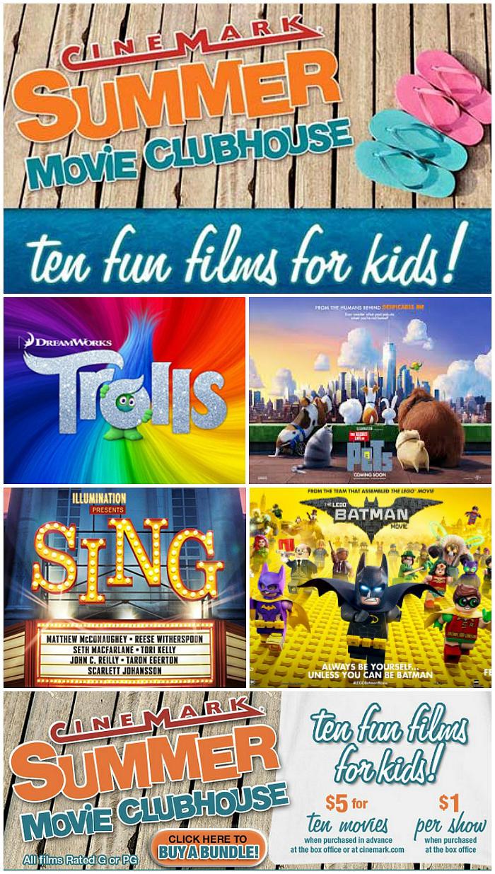 Cinemark Summer Movie Clubhouse 2017 Schedule TheSuburbanMom