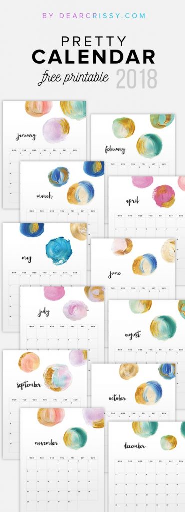Free 2018 Calendar Printable For Download - The Suburban Mom