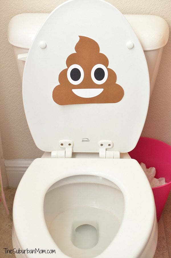 Poop Emoji Toilet Decoration
