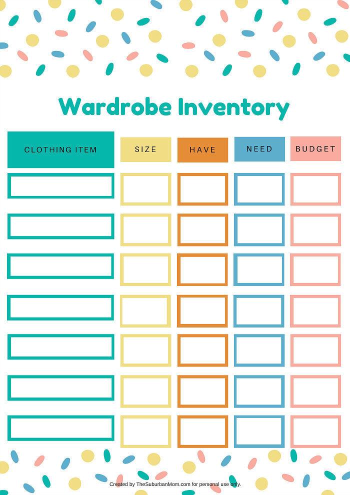 Clothing Inventory Template clothing-inventory-template