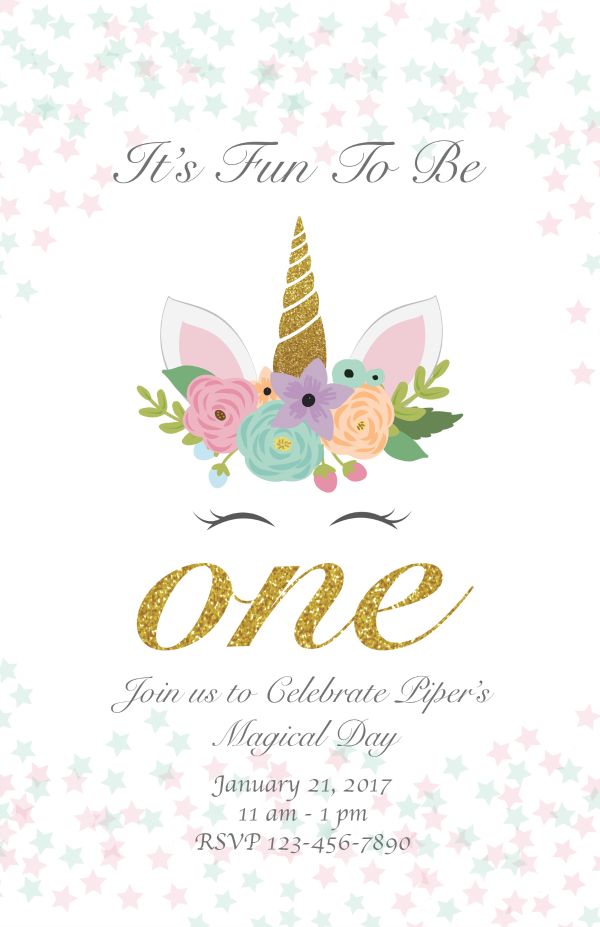 Unicorn First Birthday Free Printables