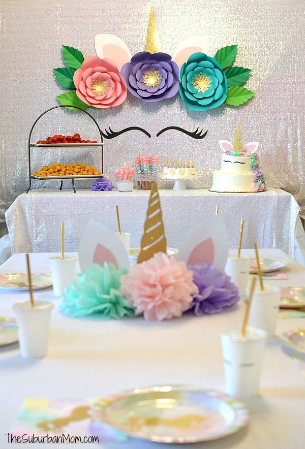 unicorn birthday party ideas food decorations printables the