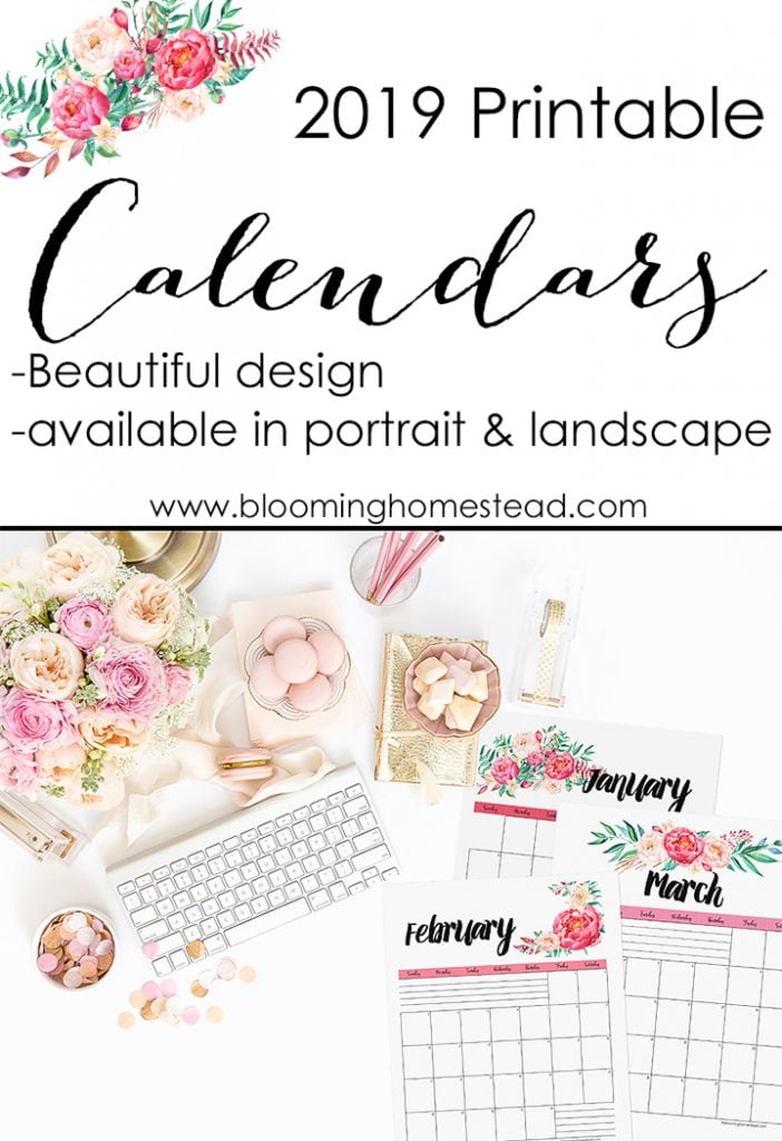 19 Free Printable 2019 Calendars - The Suburban Mom