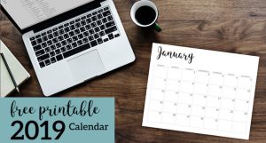 19 Free Printable 2019 Calendars - The Suburban Mom