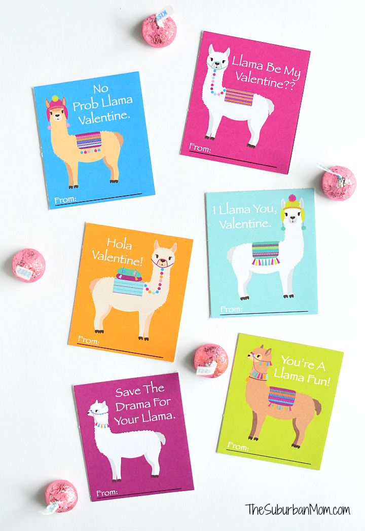 Printable Llama Valentines Cards The Suburban Mom