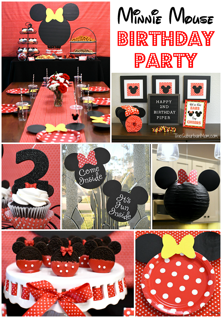 Tenen Een zekere Schema Minnie Mouse Birthday Party Ideas - The Suburban Mom