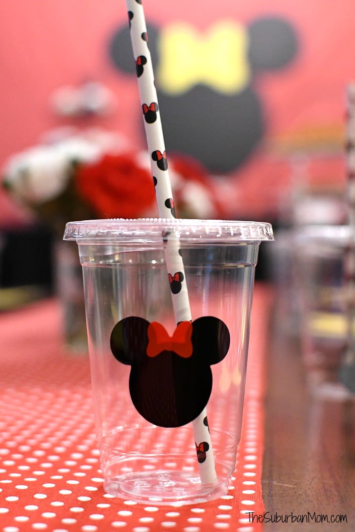 minnie mouse cup straw