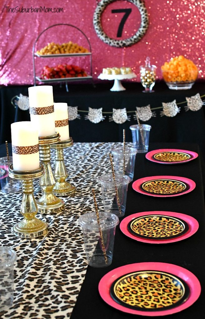 Cheetah Glam Birthday Party Ideas Printables, Food, Decorations