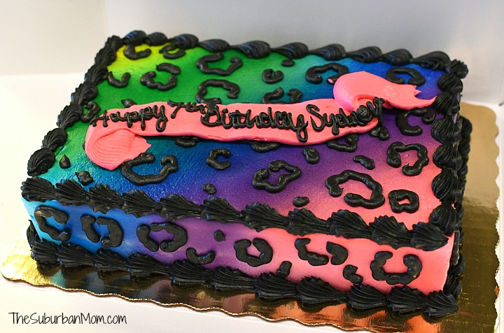 Rainbow Cheetah Cake