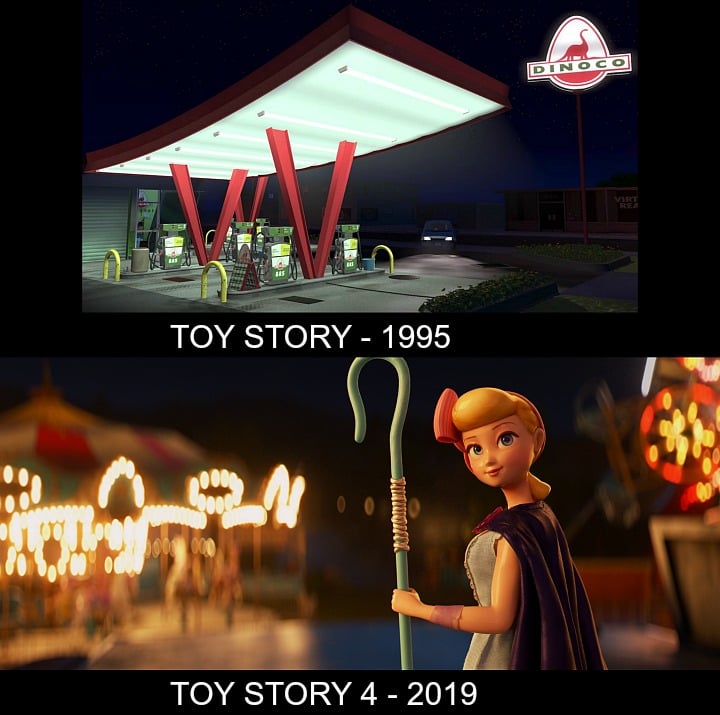 Toy Story v Toy Story 4 Lighting Comparison