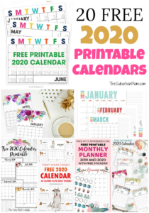 20 Free 2020 Printable Calendars