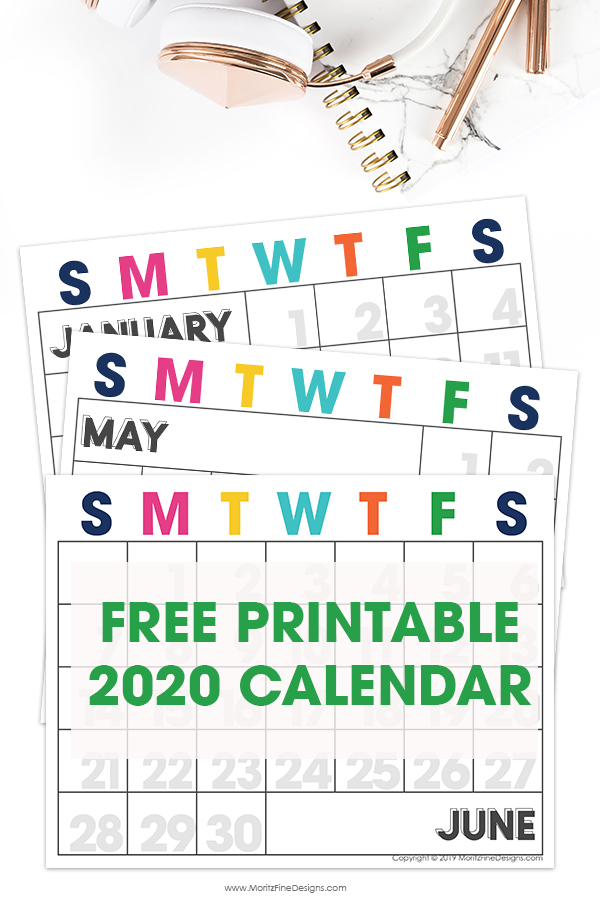 2020 Calendar Free