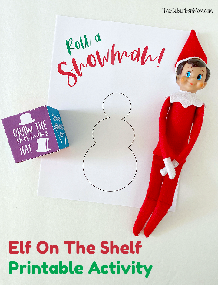 Elf On The Shelf Roll A Snowman Activity Page