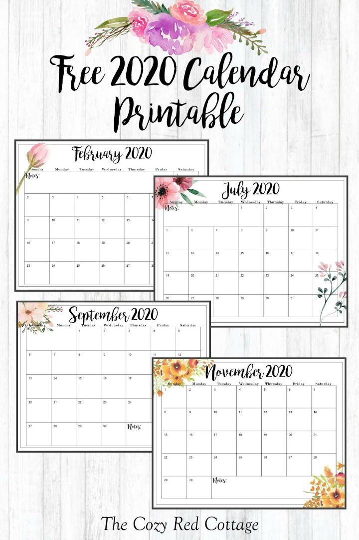 20 Free Printable 2020 Calendars The Suburban Mom