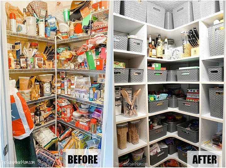 Kitchen Pantry Organization Ideas: Before and After Photos