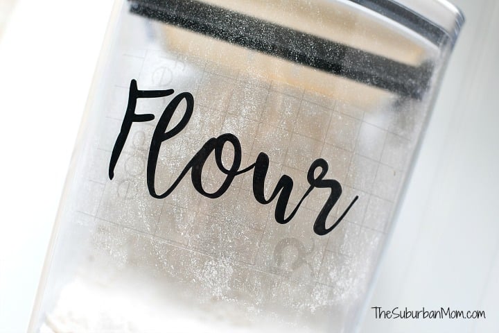 Cricut Transfer Tape Pantry Labels