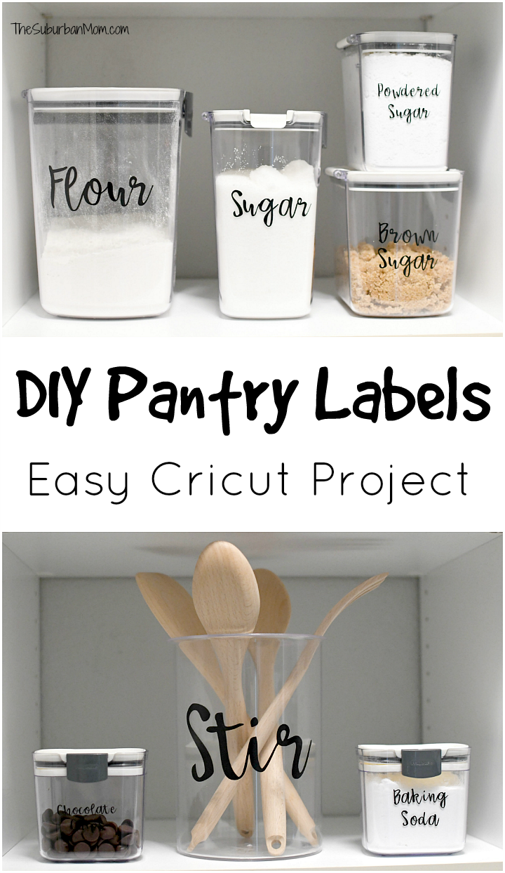 DIY Pantry Labels - An Easy Cricut Project - The Suburban Mom