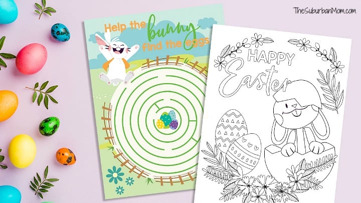 free printable easter bunny coloring pages activity page