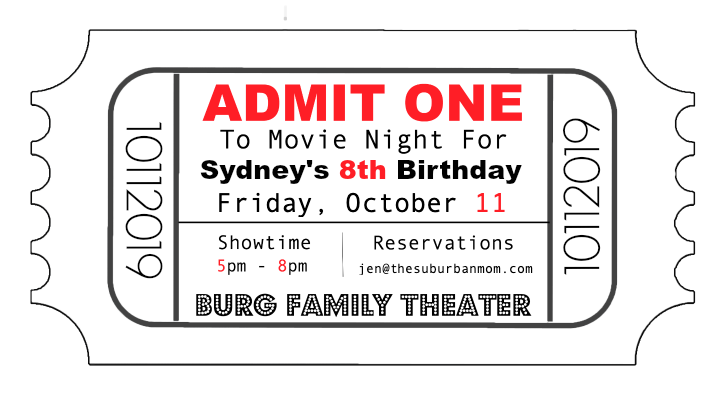 Movie Ticket Invitation