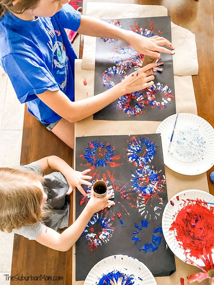 Kids 4th of July Painting