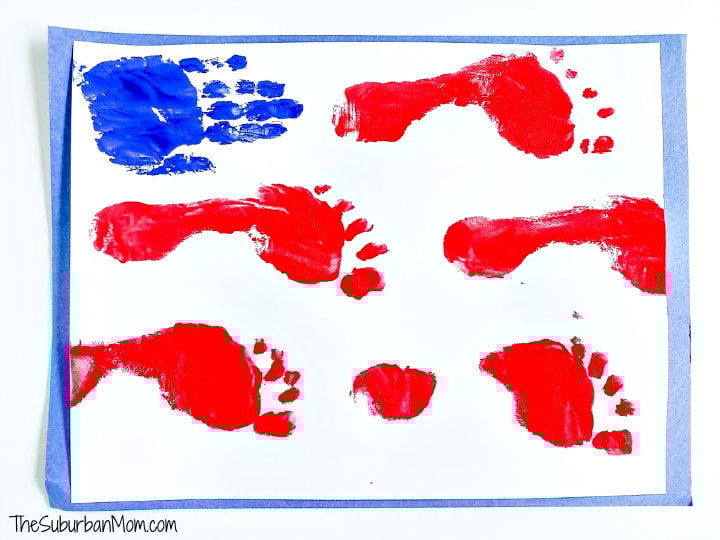 Kids Hand and Footprint Flag