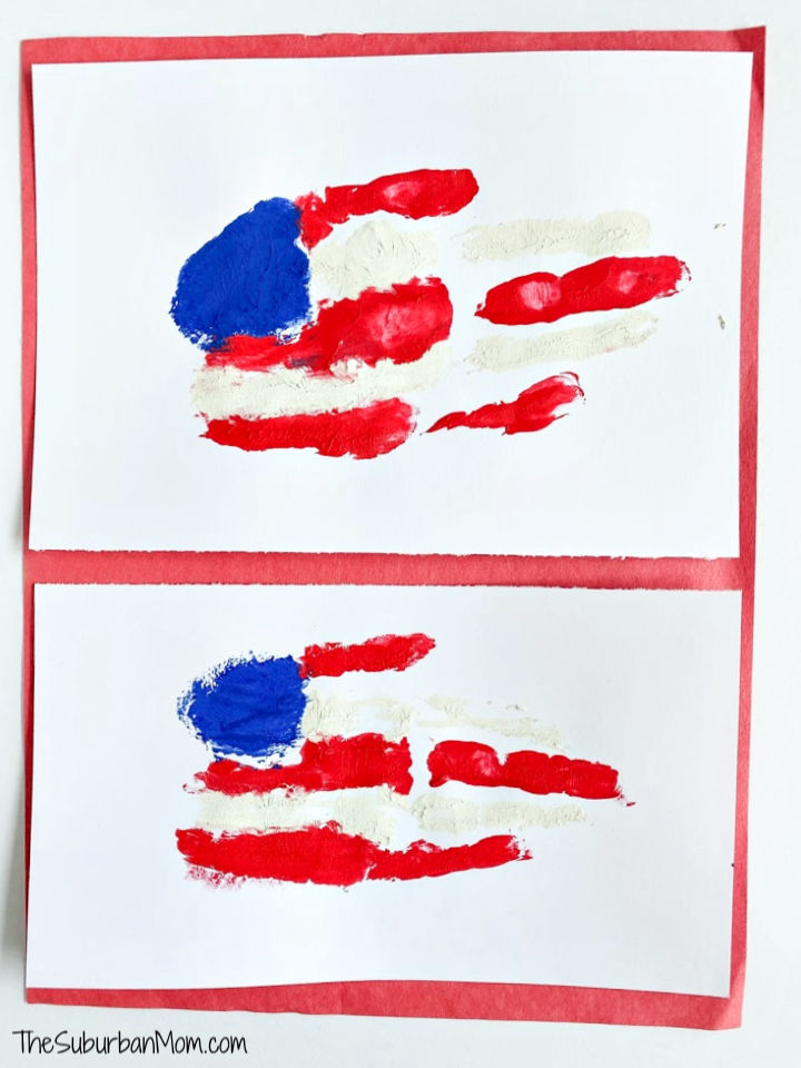 Kids Handprint Flag Craft