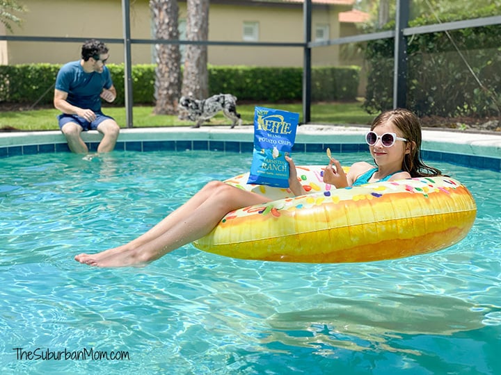 Girl Relaxing In Tube