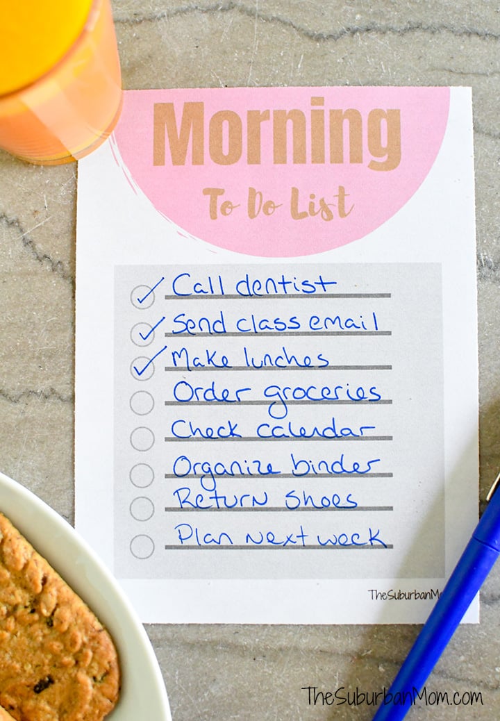 Morning To-Do Checklist