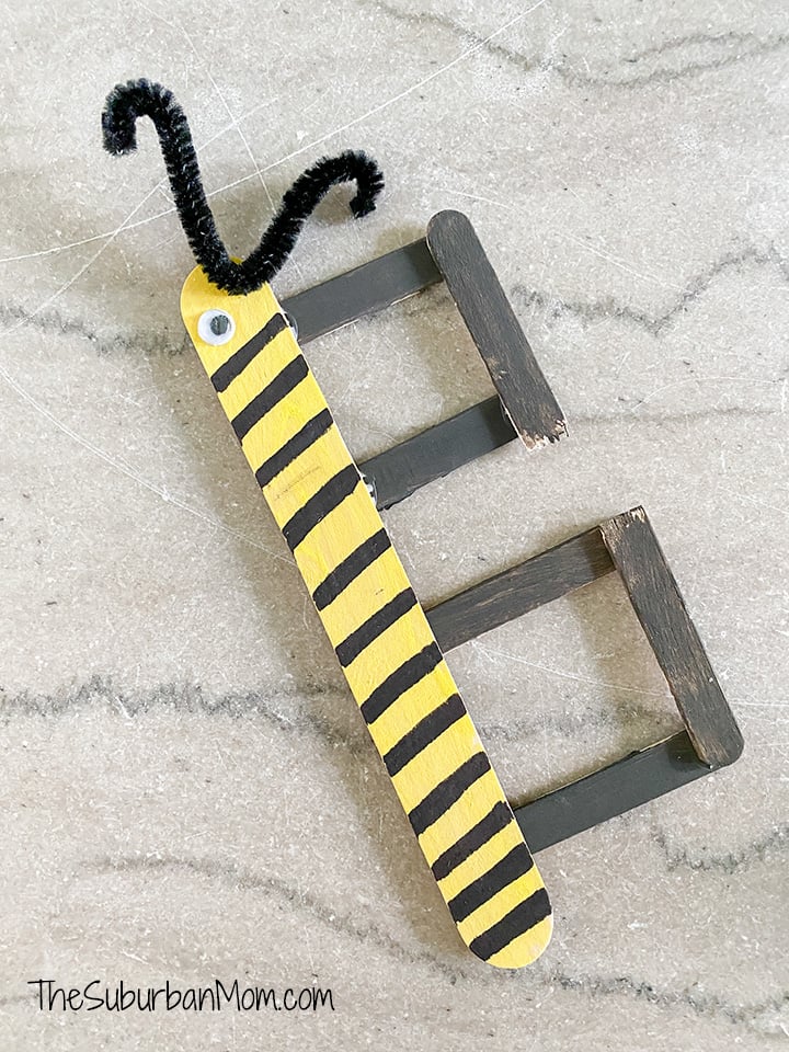 B is for Bee Popsicle Stick Craft