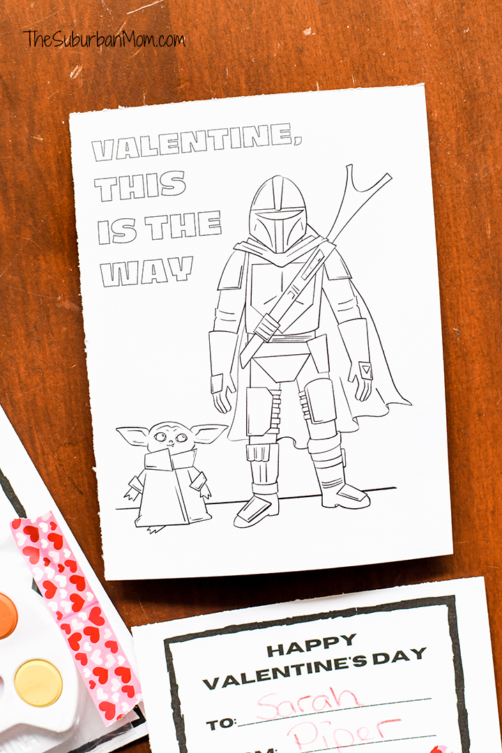 Baby Yoda Mandalorian Free Printable Valentine