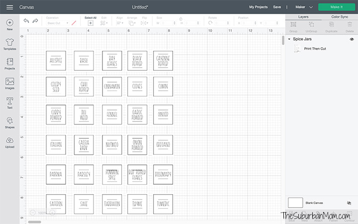Cricut Spice Jar Labels – Beginner Series - InsideOutlined