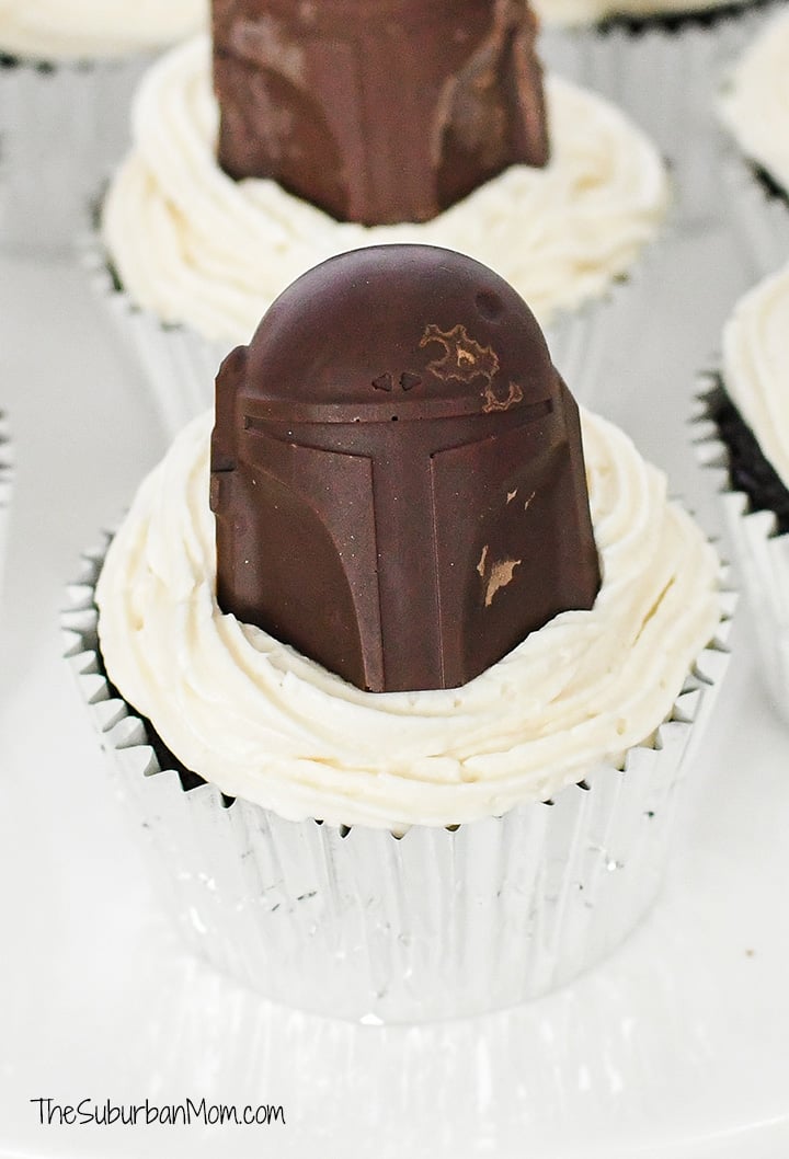 Mandalorian Cupcake Chocolate Helmet
