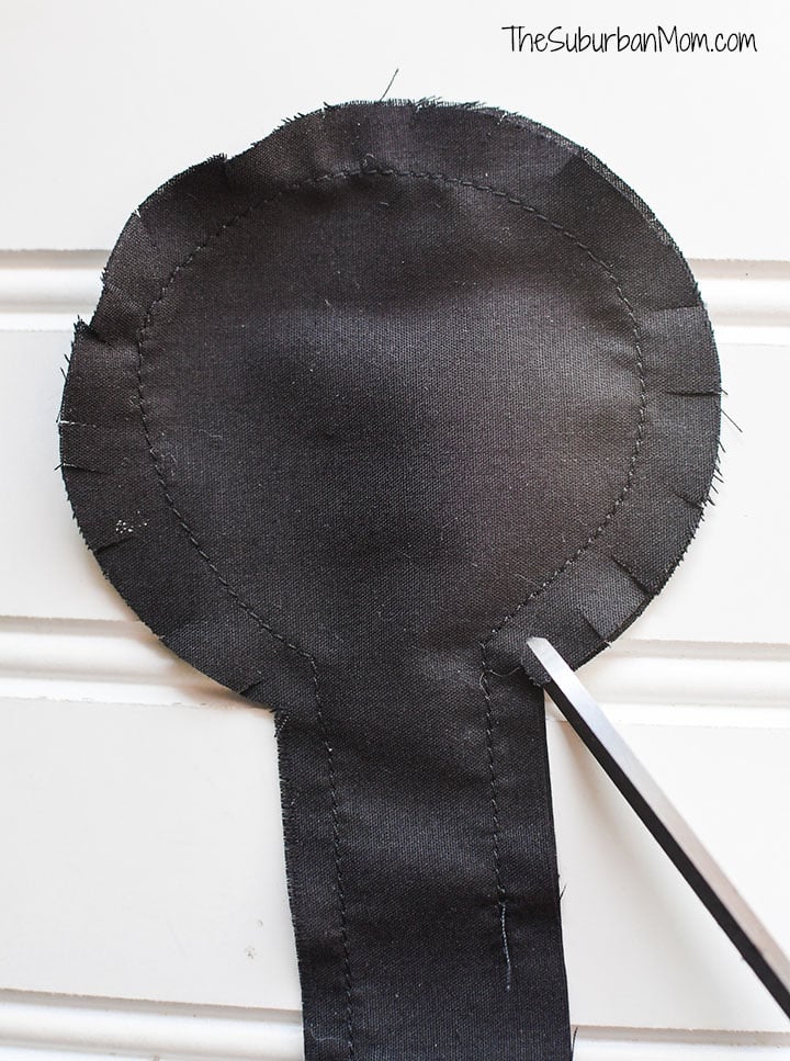 Mickey Mouse Ears Snip Edges Before Turning