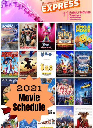 Regal Summer Movie Express 2021 Schedule