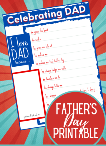 Free Father's Day Kids Printable Activity Page