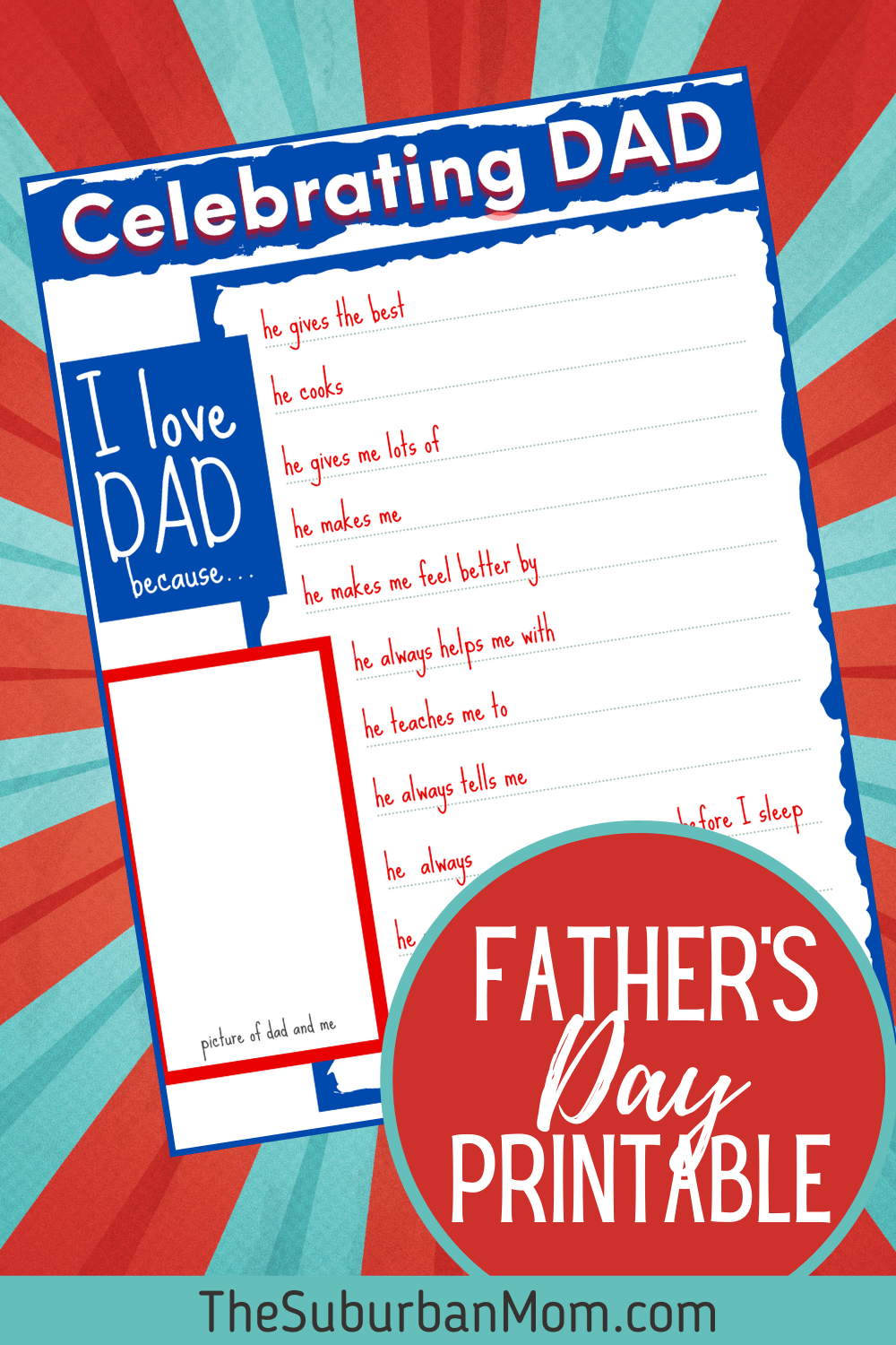 Free Father's Day Kids Printable Activity Page