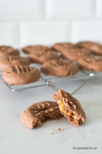 Snickers Stuffed Chocolate Peanut Butter Cookies Recipe