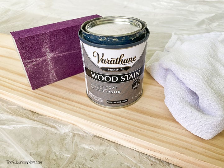 DIY Growth Chart Wood Stain