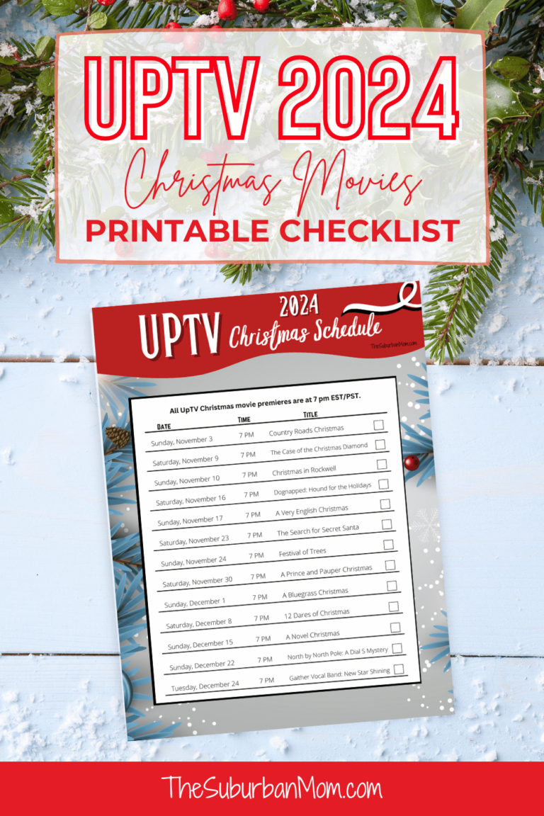 UpTV Christmas Movie 2024 Schedule Checklist Free Printable